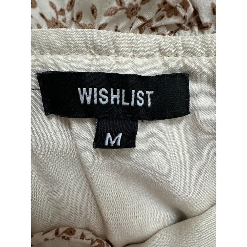 Wishlist Charlotte Cream Smocked Waist Ruffle Floral Mini Dress Size M - Picture 8 of 8